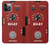 S4011 赤いギターのアナログディレイグラフィック Red Guitar Analog Delay Graphic iPhone 12, iPhone 12 Pro バックケース、フリップケース・カバー