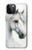 S4025 白馬の絵 White Horse Painting iPhone 12, iPhone 12 Pro バックケース、フリップケース・カバー