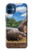 S4031 赤ちゃんカバ  Baby Hippo Hippopotamus Family iPhone 12 mini バックケース、フリップケース・カバー
