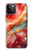 S4012 赤い大理石の金色の静脈 Red Marble Gold Veins iPhone 12 Pro Max バックケース、フリップケース・カバー