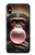 S3973 ピンクの風船ガムを吹くチンパンジー Chimpanzee Blowing Pink Bubblegum iPhone X, iPhone XS バックケース、フリップケース・カバー