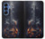 S3972 焦げたアコースティックギターのグラフィック Burned Acoustic Guitar Graphic Samsung Galaxy S25 バックケース、フリップケース・カバー