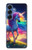S3977 カラフルなユニコーン Colorful Unicorn Samsung Galaxy S25 バックケース、フリップケース・カバー