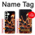 S3985 火の頭蓋骨のドラマー Fire Skull Drummer Samsung Galaxy S25 Plus バックケース、フリップケース・カバー