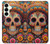 S3999 メキシコスカルの絵画 Mexican Skull Painting Samsung Galaxy S25 Plus バックケース、フリップケース・カバー