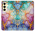 S4001 マルチカラーの抽象画 ライラック エメラルド Multicolored Abstract Lilac Emerald Samsung Galaxy S24 FE バックケース、フリップケース・カバー
