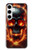 S3986 火の頭蓋骨 Fire Skull Samsung Galaxy S24 Plus バックケース、フリップケース・カバー