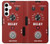 S4011 赤いギターのアナログディレイグラフィック Red Guitar Analog Delay Graphic Samsung Galaxy S24 Plus バックケース、フリップケース・カバー