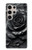 S3969 黒いバラの力強い筆遣い Black Rose Hard Brush Stroke Samsung Galaxy S24 Ultra バックケース、フリップケース・カバー