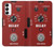 S4011 赤いギターのアナログディレイグラフィック Red Guitar Analog Delay Graphic Samsung Galaxy S23 バックケース、フリップケース・カバー