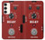 S4011 赤いギターのアナログディレイグラフィック Red Guitar Analog Delay Graphic Samsung Galaxy S23 Plus バックケース、フリップケース・カバー