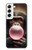 S3973 ピンクの風船ガムを吹くチンパンジー Chimpanzee Blowing Pink Bubblegum Samsung Galaxy S22 バックケース、フリップケース・カバー