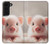 S3979 かわいい赤ちゃんブタ Cute Baby Pig Samsung Galaxy S22 バックケース、フリップケース・カバー