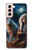 S3995 グリムウルフのインディアンガール Grim Wolf Indian Girl Samsung Galaxy S21 5G バックケース、フリップケース・カバー
