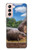 S4031 赤ちゃんカバ  Baby Hippo Hippopotamus Family Samsung Galaxy S21 5G バックケース、フリップケース・カバー