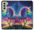 S3977 カラフルなユニコーン Colorful Unicorn Samsung Galaxy S21 FE 5G バックケース、フリップケース・カバー