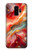 S4012 赤い大理石の金色の静脈 Red Marble Gold Veins Samsung Galaxy S9 バックケース、フリップケース・カバー
