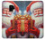 S4029 クリスマス 笑顔のサンタクロース ギフトボックス Xmas Smiling Santa Claus Gift Box Samsung Galaxy S9 バックケース、フリップケース・カバー