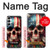 S4015 スカル アメリカ国旗 Skull American Flag Samsung Galaxy A05s バックケース、フリップケース・カバー