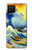 S4005 油絵 グレートウェーブ Oil Color Painting Great Waves Samsung Galaxy A12 バックケース、フリップケース・カバー
