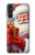 S4029 クリスマス 笑顔のサンタクロース ギフトボックス Xmas Smiling Santa Claus Gift Box Samsung Galaxy A14 5G バックケース、フリップケース・カバー