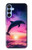 S3980 イルカの夕焼けと天の川 Dolphin Sunset Milky Way Samsung Galaxy A15 5G バックケース、フリップケース・カバー