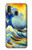 S4005 油絵 グレートウェーブ Oil Color Painting Great Waves Samsung Galaxy A20e バックケース、フリップケース・カバー