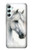 S4025 白馬の絵 White Horse Painting Samsung Galaxy A34 5G バックケース、フリップケース・カバー