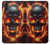 S3986 火の頭蓋骨 Fire Skull Samsung Galaxy A50 バックケース、フリップケース・カバー