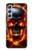 S3986 火の頭蓋骨 Fire Skull Samsung Galaxy A54 5G バックケース、フリップケース・カバー