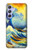 S4005 油絵 グレートウェーブ Oil Color Painting Great Waves Samsung Galaxy A54 5G バックケース、フリップケース・カバー