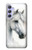 S4025 白馬の絵 White Horse Painting Samsung Galaxy A54 5G バックケース、フリップケース・カバー