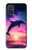 S3980 イルカの夕焼けと天の川 Dolphin Sunset Milky Way Samsung Galaxy A71 5G バックケース、フリップケース・カバー