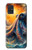 S4003 油絵 巨大タコ Oil Color Painting Giant Octopus Samsung Galaxy A51 バックケース、フリップケース・カバー