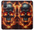 S3986 火の頭蓋骨 Fire Skull Samsung Galaxy A71 バックケース、フリップケース・カバー