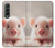S3979 かわいい赤ちゃんブタ Cute Baby Pig Samsung Galaxy Z Fold 3 5G バックケース、フリップケース・カバー