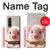 S3979 かわいい赤ちゃんブタ Cute Baby Pig Samsung Galaxy Z Fold 3 5G バックケース、フリップケース・カバー