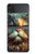 S3971 色を塗った猫 Cat Painted Color Samsung Galaxy Z Flip 4 バックケース、フリップケース・カバー