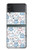 S4013 シームレスでかわいい幽霊の絵 Seamless Cute Ghost Pattern Samsung Galaxy Z Flip 3 5G バックケース、フリップケース・カバー