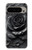 S3969 黒いバラの力強い筆遣い Black Rose Hard Brush Stroke Google Pixel 9 Pro XL バックケース、フリップケース・カバー