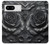 S3969 黒いバラの力強い筆遣い Black Rose Hard Brush Stroke Google Pixel 8 バックケース、フリップケース・カバー