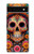 S3999 メキシコスカルの絵画 Mexican Skull Painting Google Pixel 6a バックケース、フリップケース・カバー S3999 メキシコスカルの絵画 Mexican Skull Painting Google Pixel 6a バックケース、フリップケース・カバー