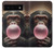 S3973 ピンクの風船ガムを吹くチンパンジー Chimpanzee Blowing Pink Bubblegum Google Pixel 6 バックケース、フリップケース・カバー