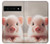 S3979 かわいい赤ちゃんブタ Cute Baby Pig Google Pixel 6 Pro バックケース、フリップケース・カバー