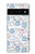 S4013 シームレスでかわいい幽霊の絵 Seamless Cute Ghost Pattern Google Pixel 6 Pro バックケース、フリップケース・カバー
