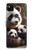S4008 パンダの家族 Panda Family Google Pixel 4a バックケース、フリップケース・カバー