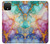 S4001 マルチカラーの抽象画 ライラック エメラルド Multicolored Abstract Lilac Emerald Google Pixel 4 バックケース、フリップケース・カバー