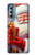 S4029 クリスマス 笑顔のサンタクロース ギフトボックス Xmas Smiling Santa Claus Gift Box Motorola Moto G Stylus 5G (2022) バックケース、フリップケース・カバー