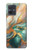 S3993 緑の大理石 金の静脈 Green Marble Gold Veins Motorola Moto G54 バックケース、フリップケース・カバー
