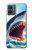 S4004 油絵 巨大サメ Oil Color Painting Giant Shark Motorola Moto G14 バックケース、フリップケース・カバー
